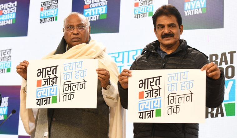 Bharat Jodo Nyay Yatra: Kharge launches tagline and logo, slams PM Modi for not visiting Manipur - Vimarsana News